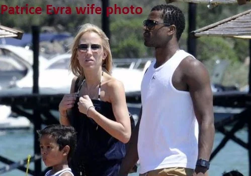 Patrice Evra with his wife