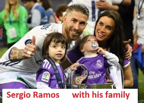 Sergio Ramos with his family