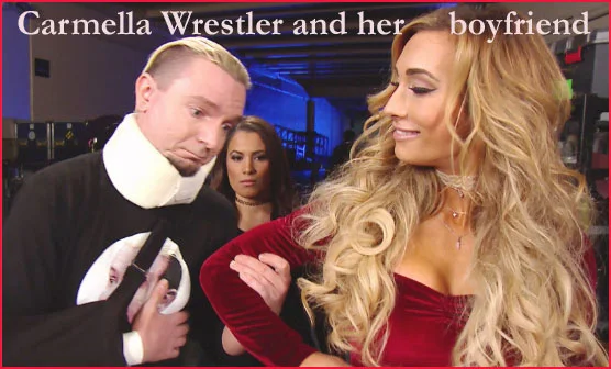 Carmella Wrestler with her boyfriend