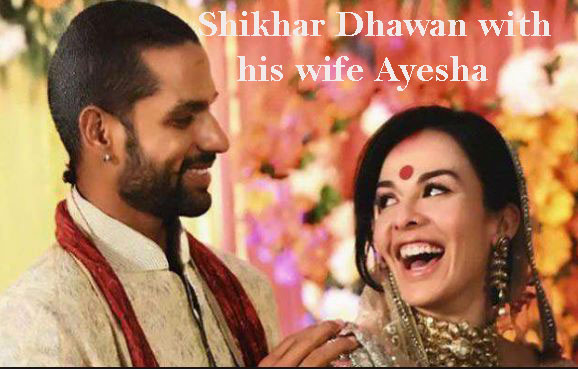 Shikhar Dhawan and his wife