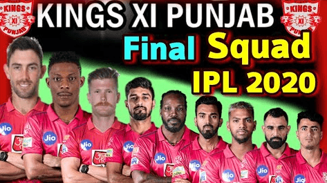 Kings XI Punjab 2020 players