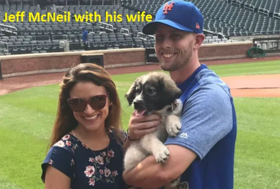 Jeff McNeil with his wife