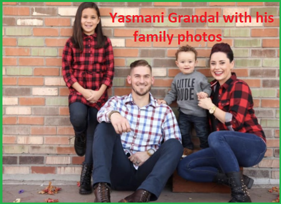 Yasmani Grandal wife with their children