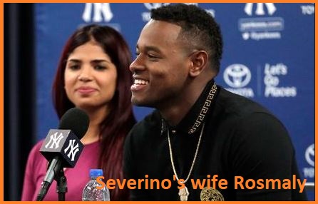 Luis Severino with his wife