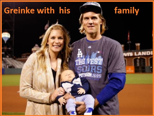 Zack Greinke's wife and their child