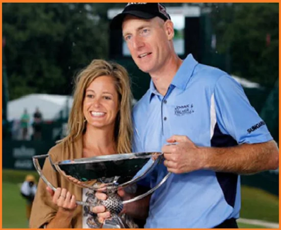 Jim Furyk with his wife