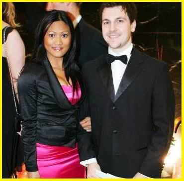 Timo Boll with his wife