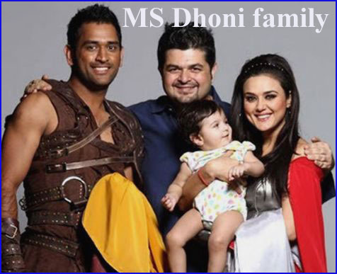 MS Dhoni family