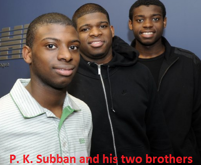 P. K. Subban with his brother