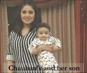 Chauhan and her son