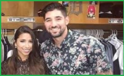 Nick Castellanos with his wife