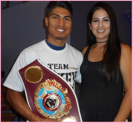 Mikey Garcia with his wife