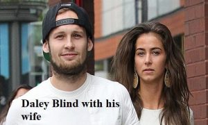 Daley Blind footballer with his wife