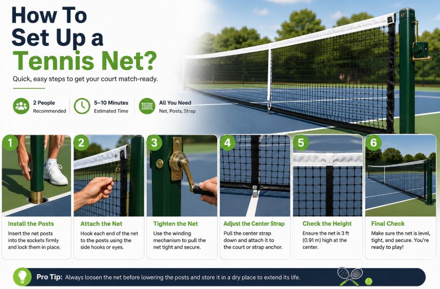 Nba Net Setup how to set up a tennis net? An Overview
